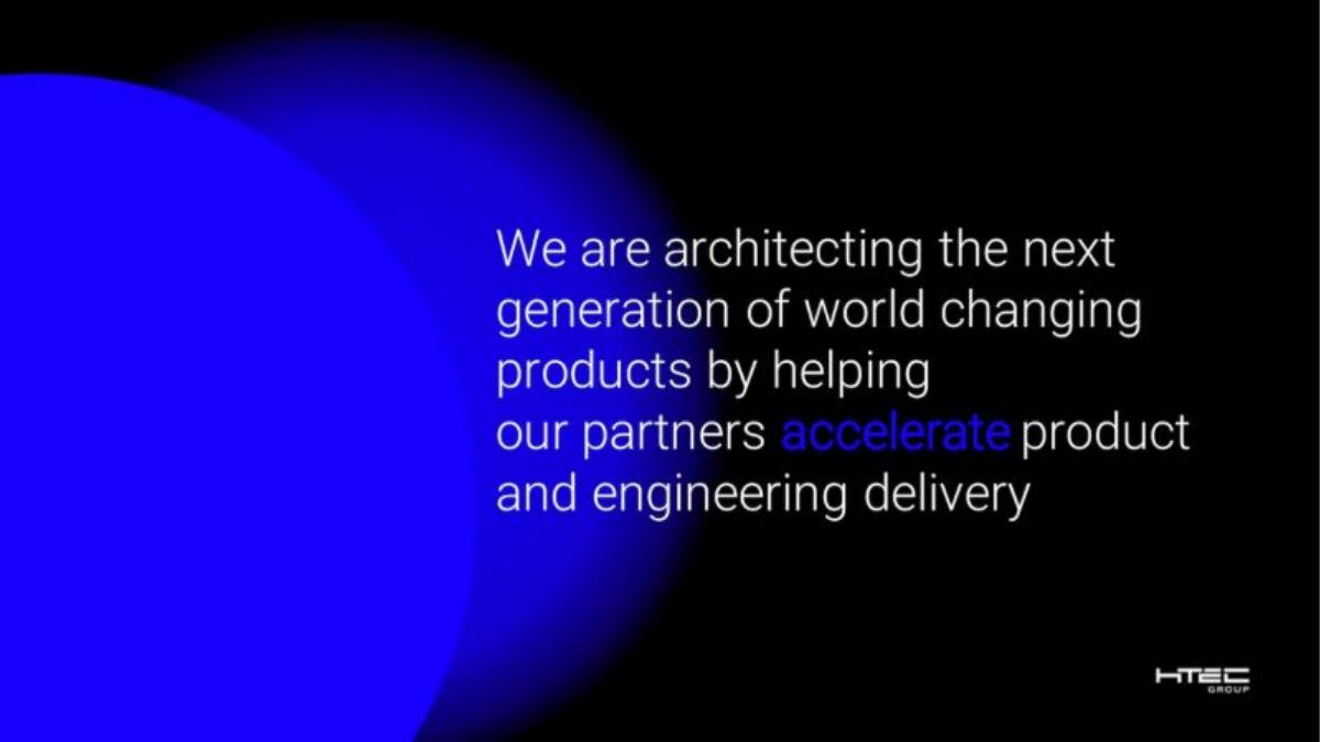 HTEC pitch deck slide 2 of 15
