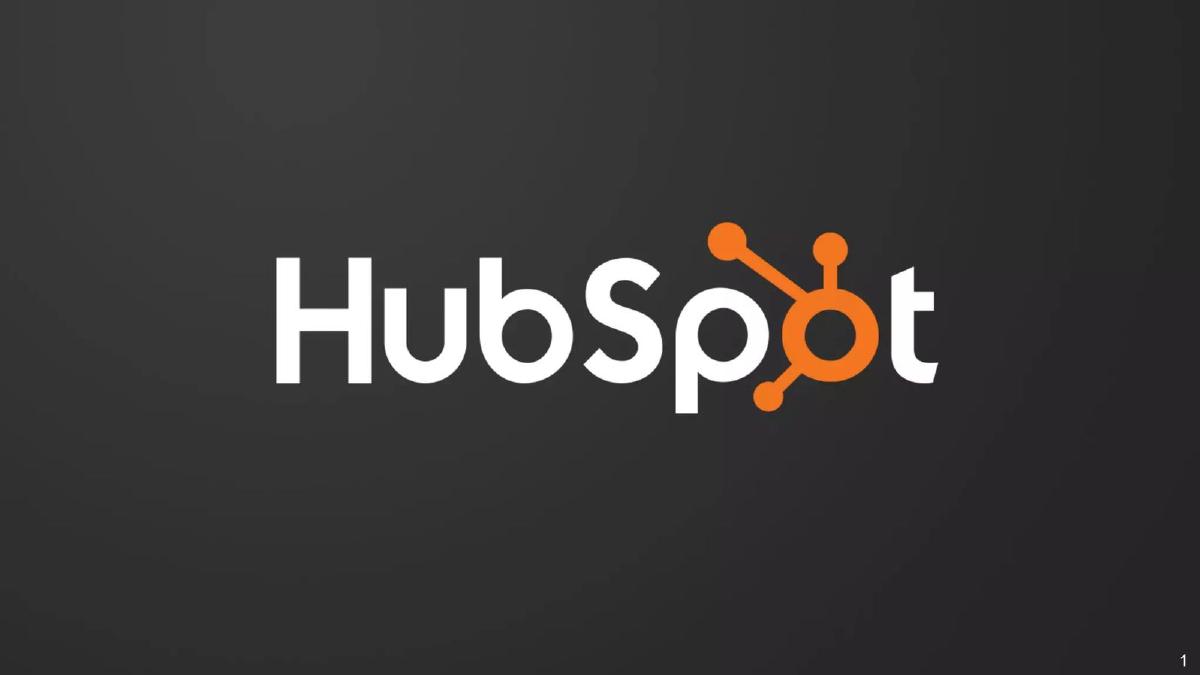 HubSpot pitch deck slide 1 of 30