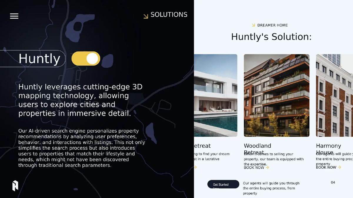 Huntly App pitch deck slide 5 of 38