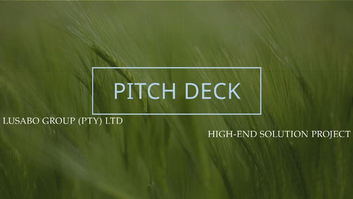 Lusabo Group (PTY) LTD pitch deck slide 1 of 14