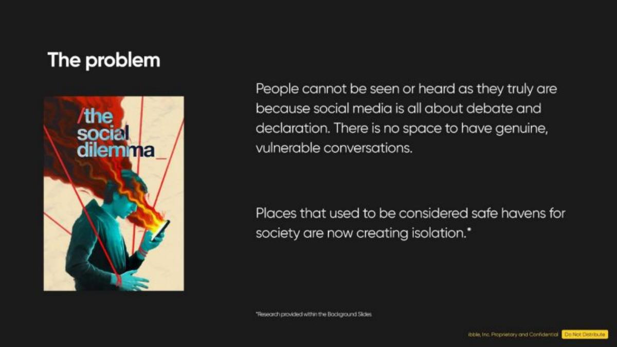 Ibble pitch deck slide 3 of 21