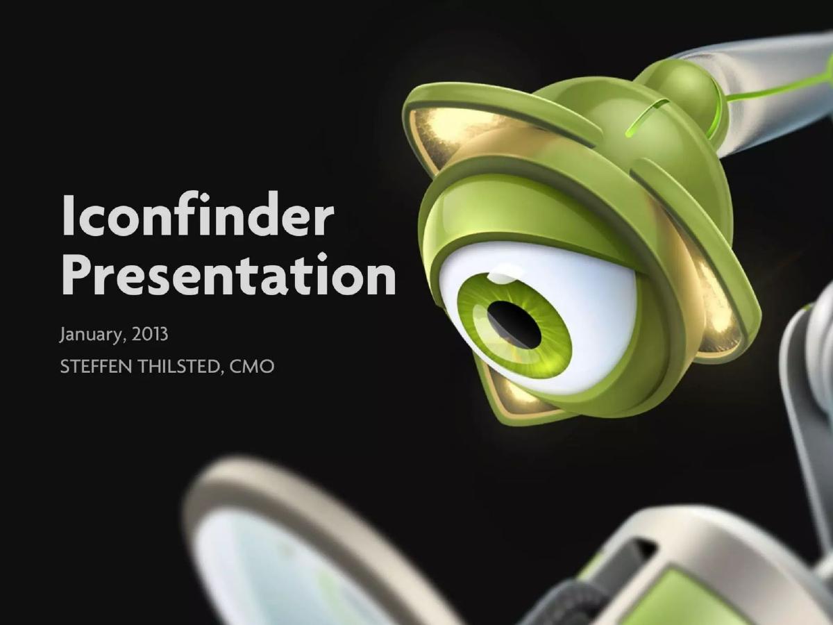 Iconfinder pitch deck slide 1 of 15