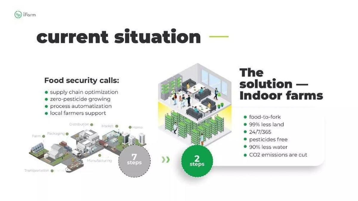 iFarm pitch deck slide 2 of 11