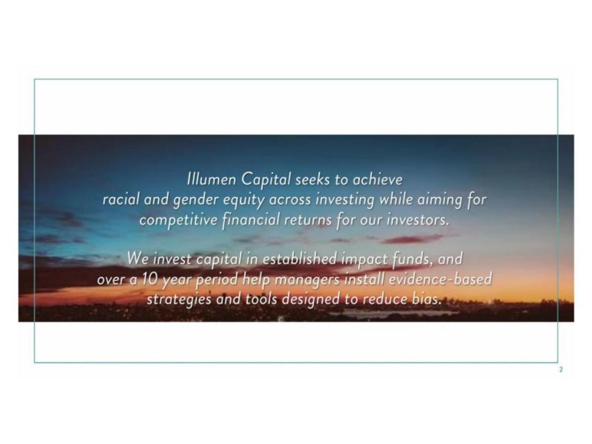 Illumen Capital pitch deck slide 2 of 11