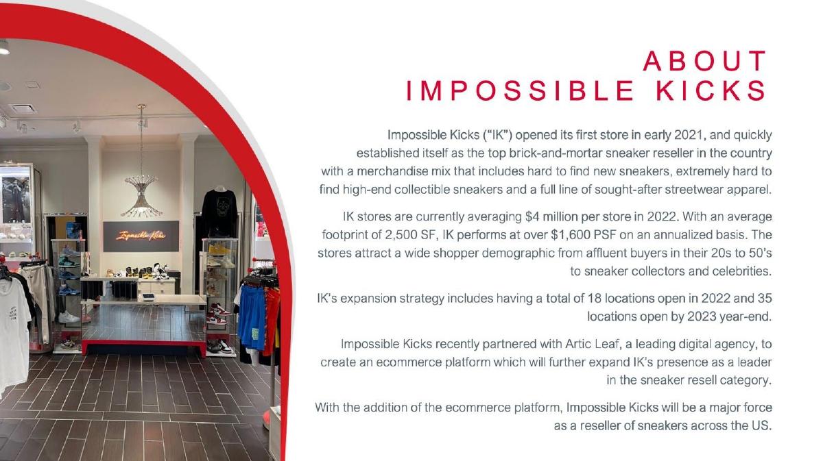 Impossible Kicks pitch deck slide 2 of 29