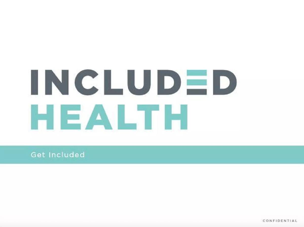 Included Health pitch deck slide 1 of 15