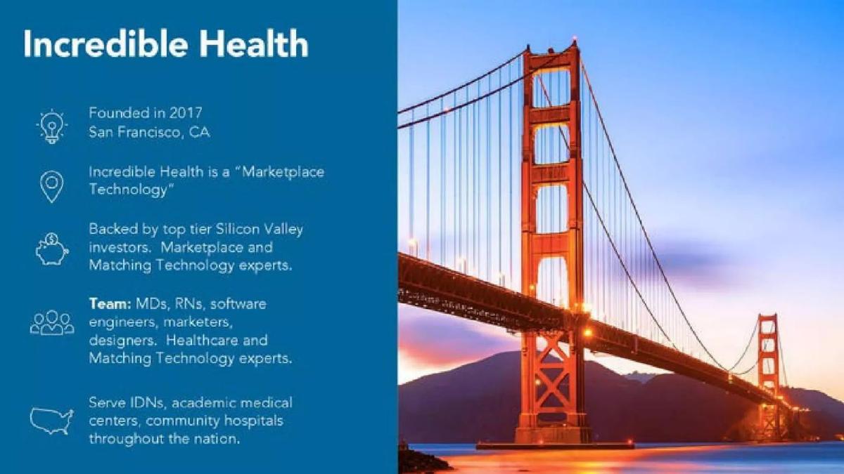 Incredible Health pitch deck slide 2 of 11