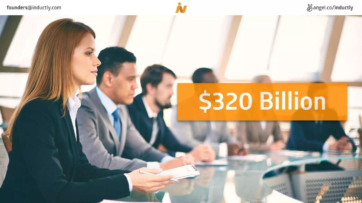 Inductly pitch deck slide 2 of 9