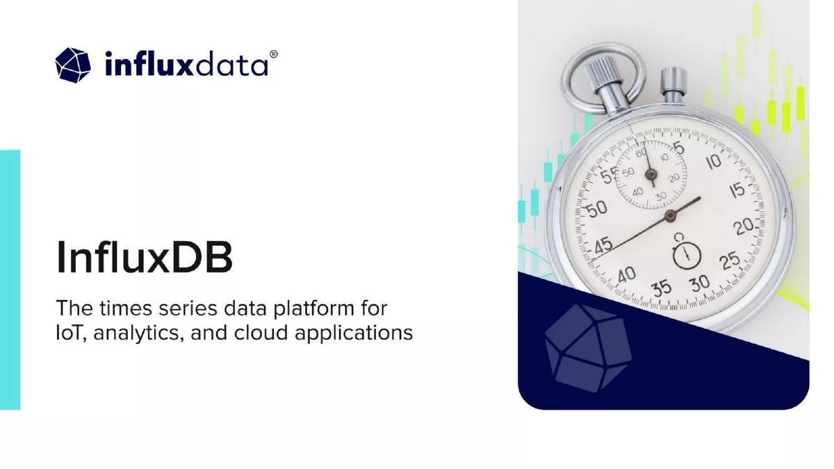 InfluxData pitch deck slide 1 of 20