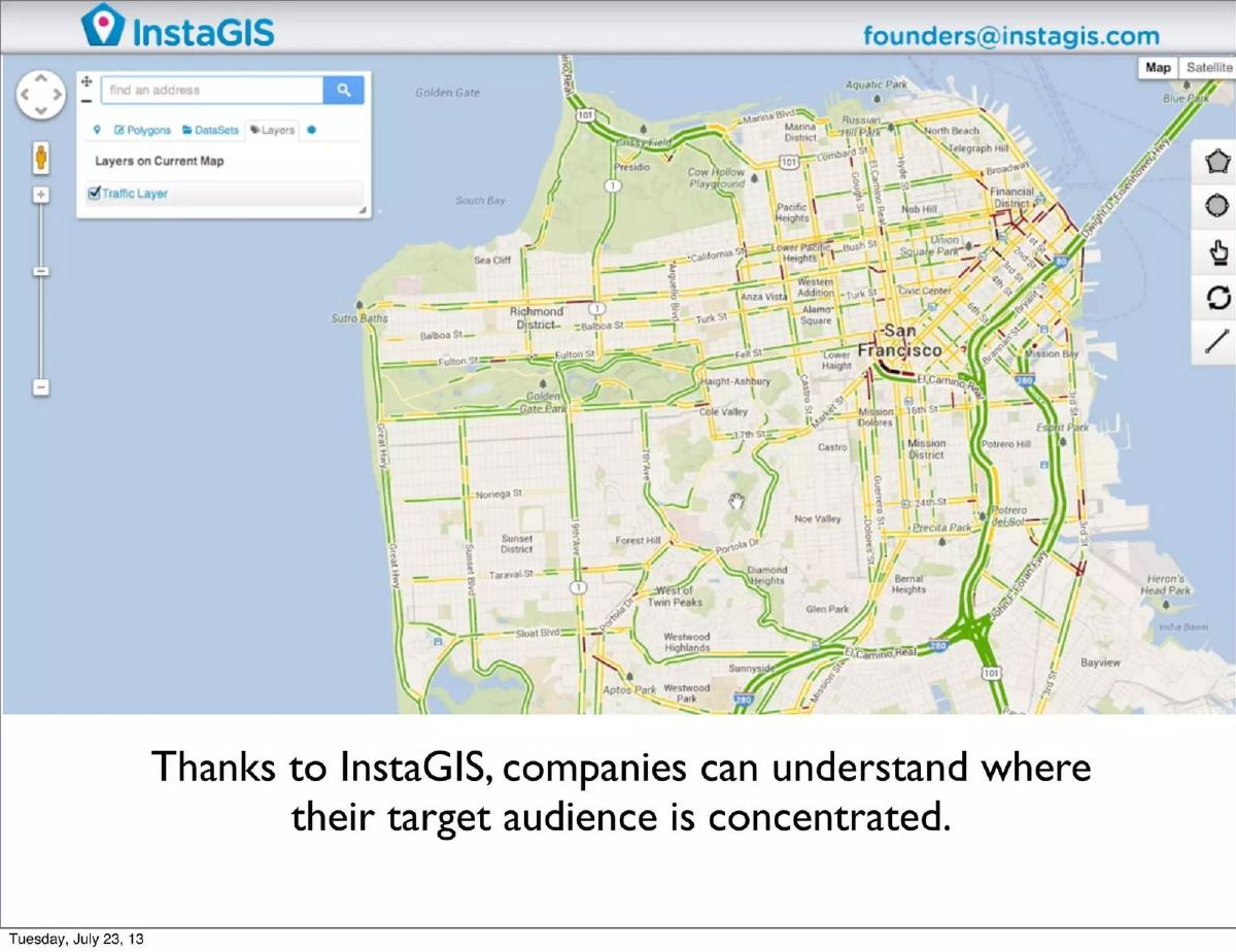 InstaGIS (Civic Brain) pitch deck slide 3 of 13