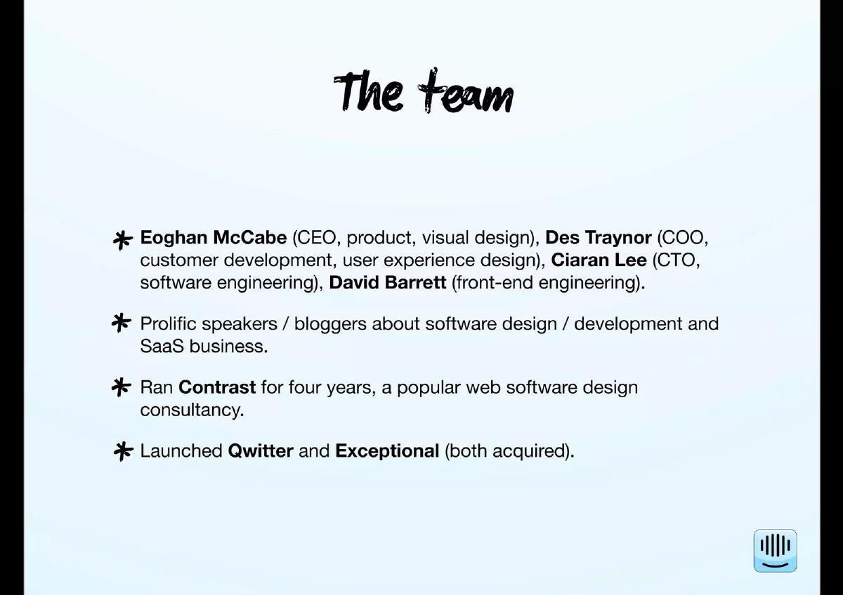 Intercom pitch deck slide 2 of 8
