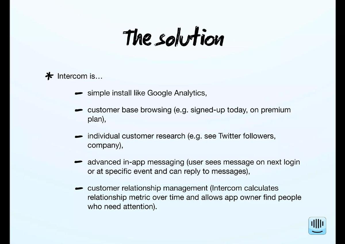 Intercom pitch deck slide 4 of 8