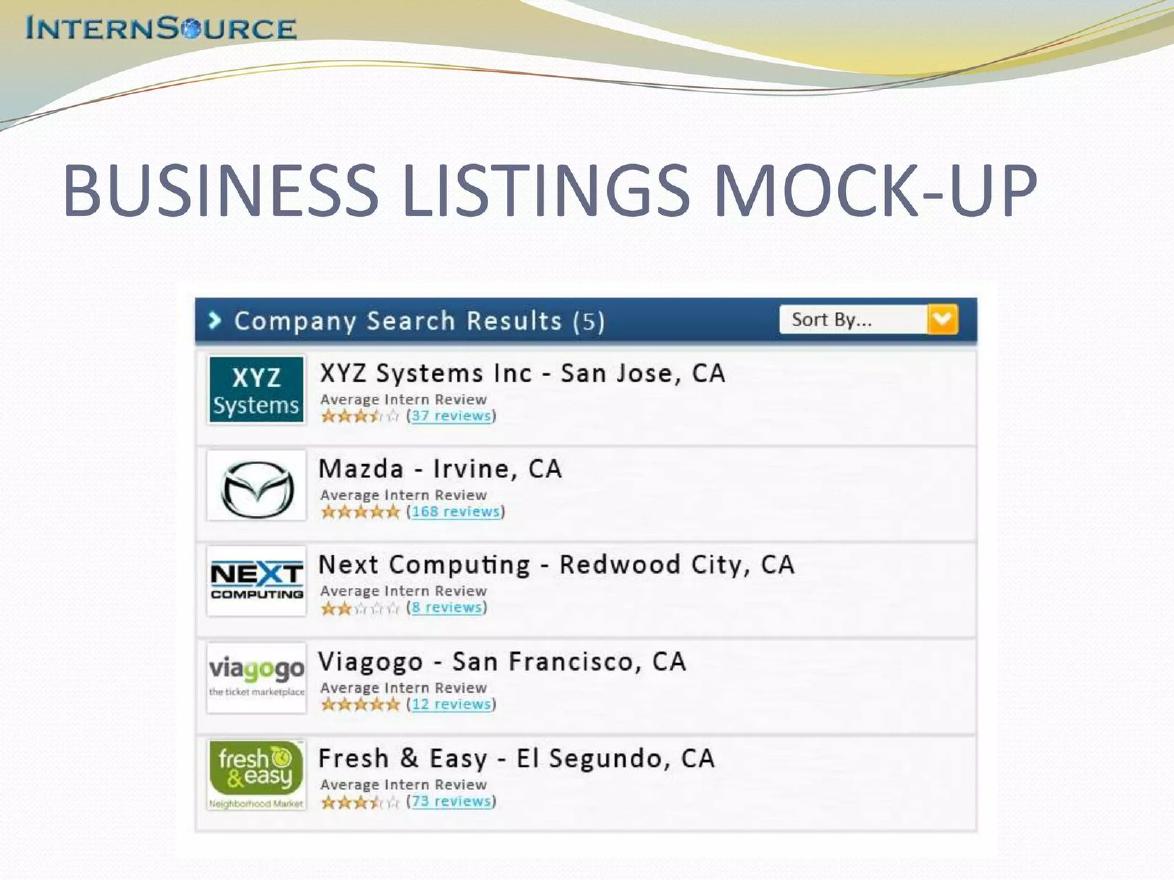 InternSource pitch deck Product mockup slide slide 25