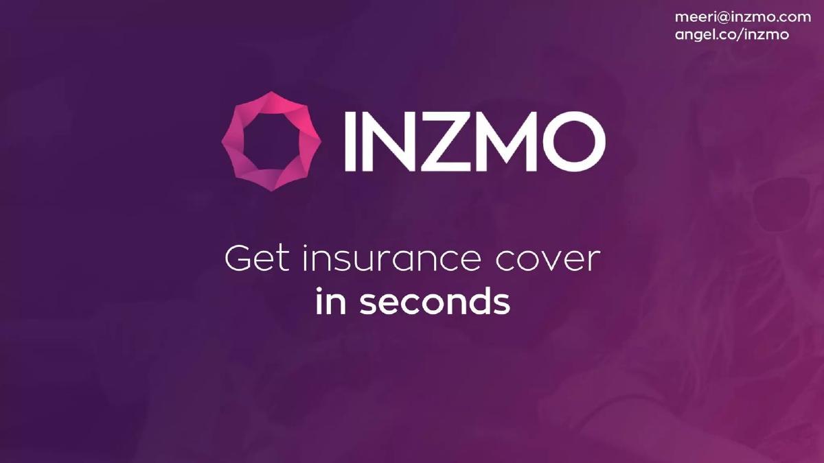 INZMO pitch deck slide 1 of 15