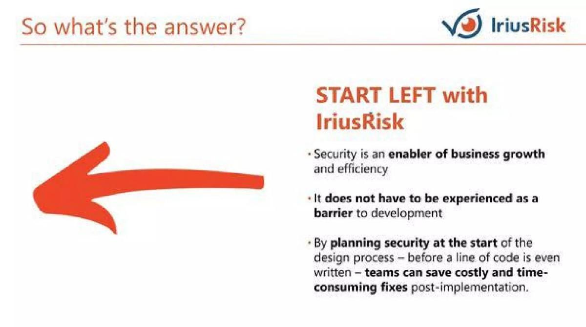 IriusRisk pitch deck slide 5 of 12