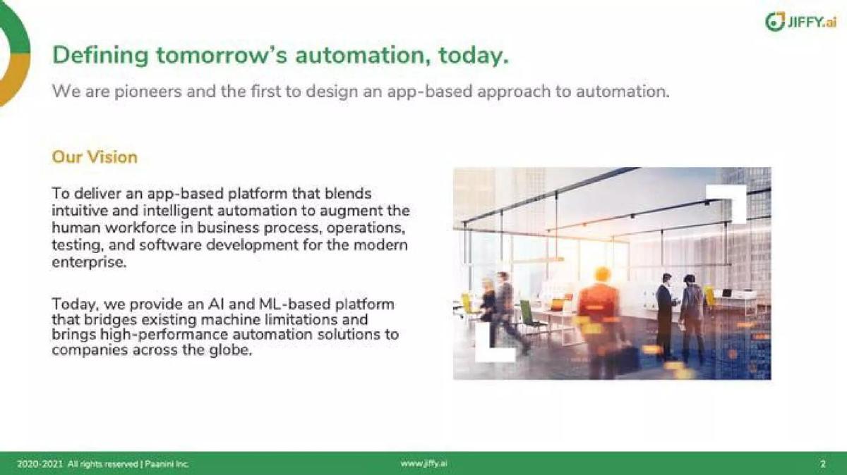 Jiffy.ai pitch deck slide 3 of 16