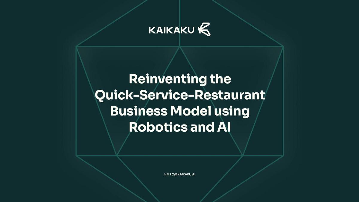 Kaikaku pitch deck slide 1 of 13