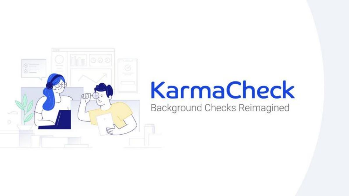 KarmaCheck pitch deck slide 1 of 17