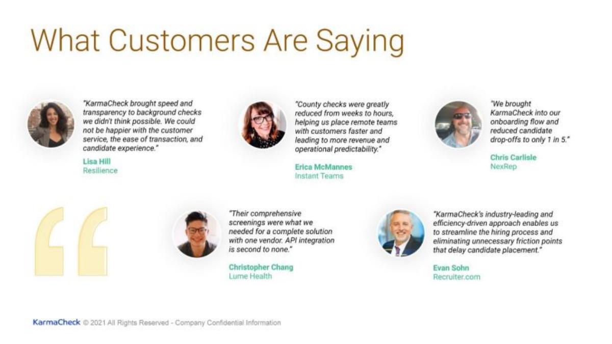 KarmaCheck pitch deck slide 5 of 17