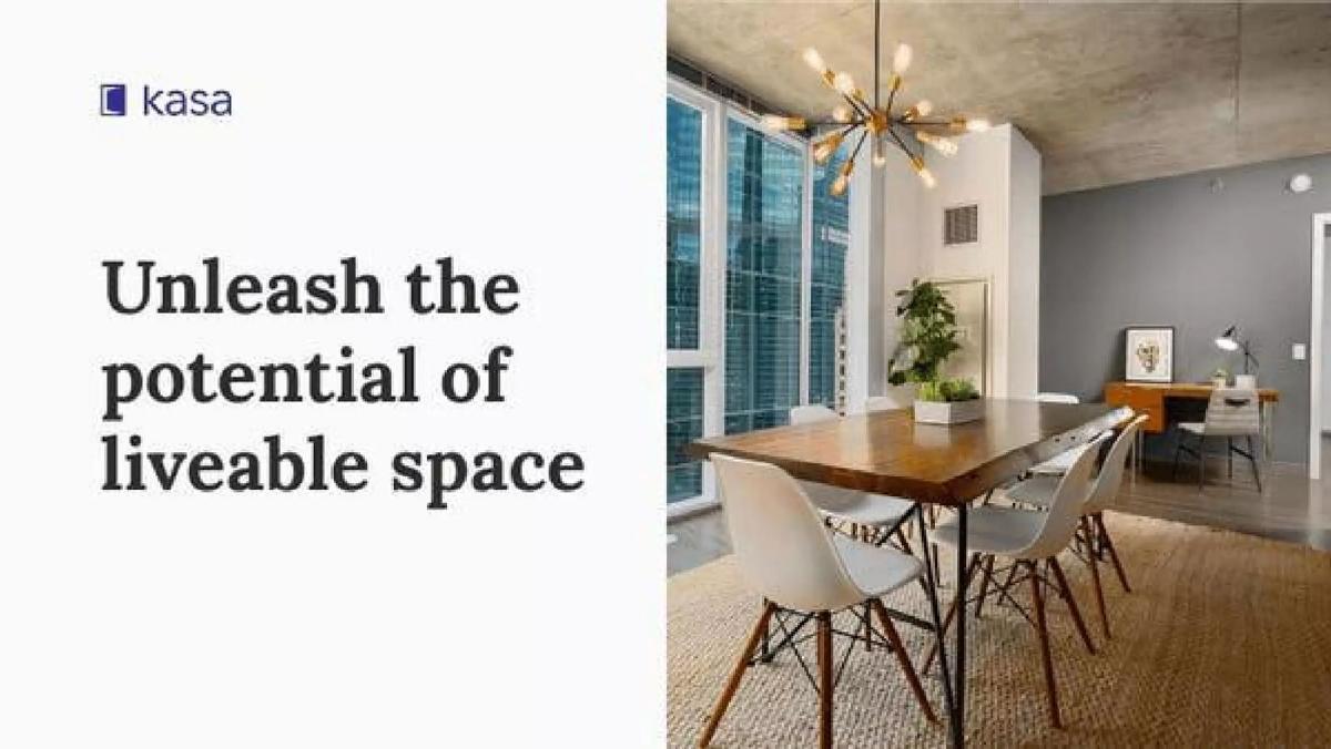Kasa Living pitch deck slide 1 of 26