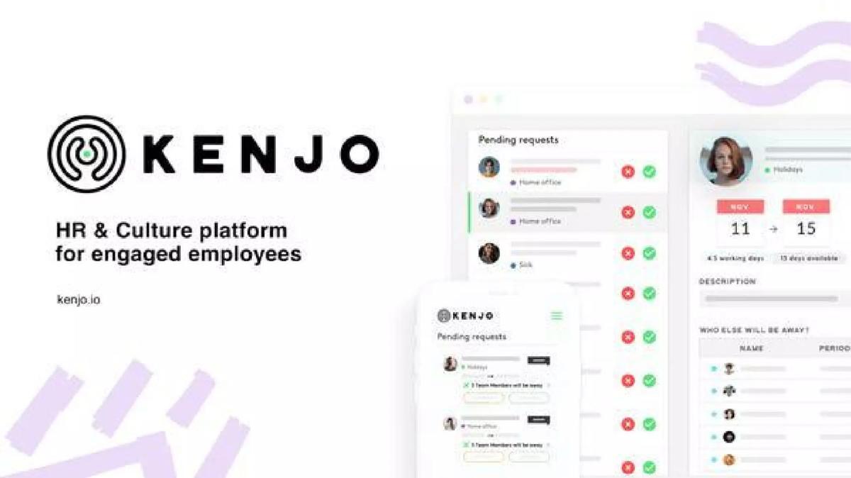 Kenjo pitch deck slide 1 of 8