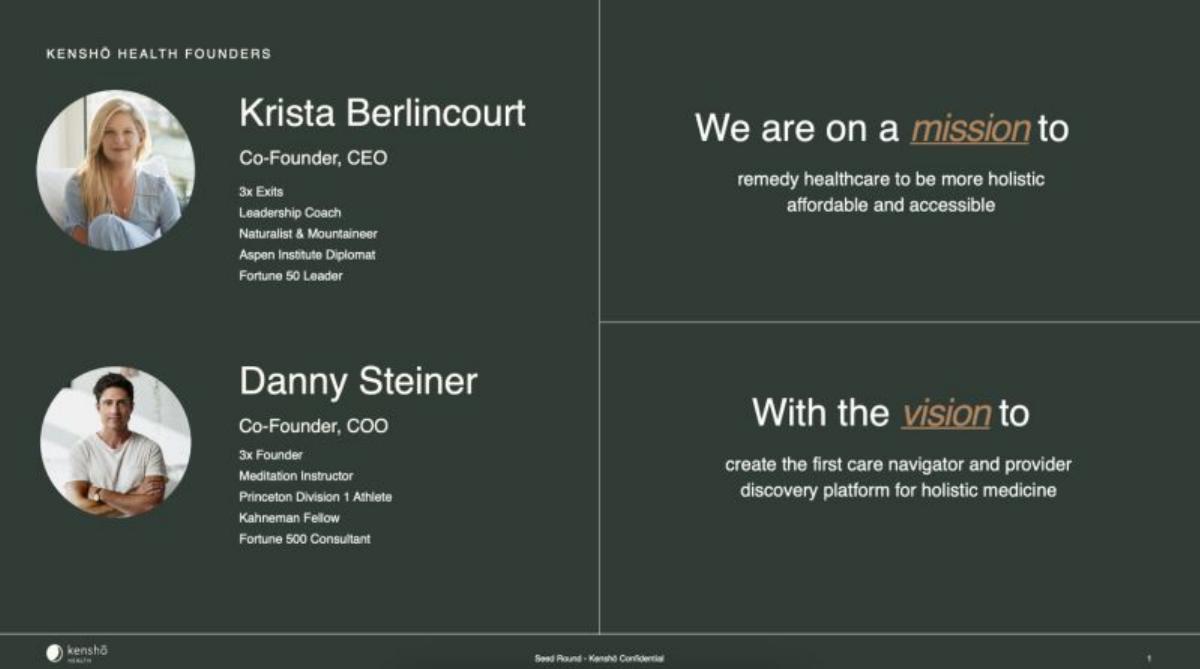 Kensho Health pitch deck slide 2 of 13