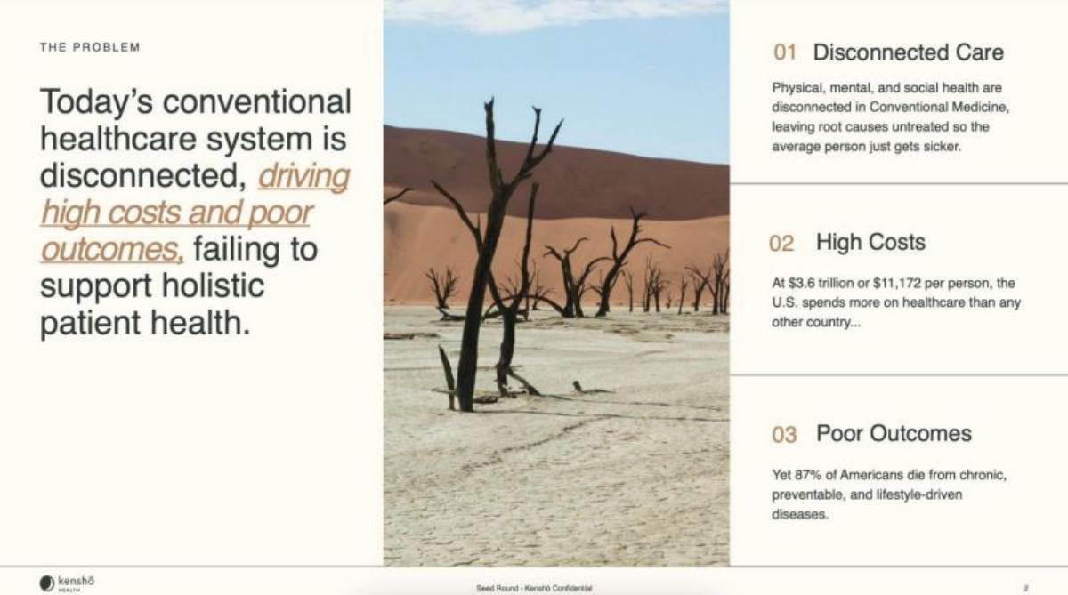 Kensho Health pitch deck slide 3 of 13