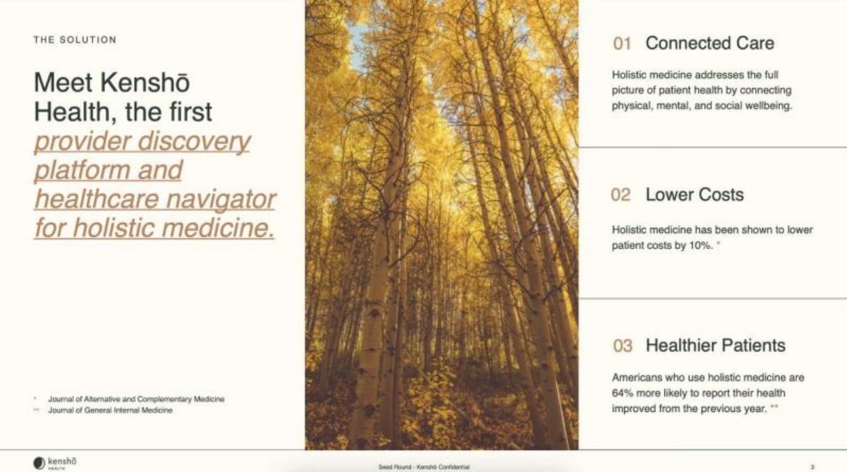 Kensho Health pitch deck slide 4 of 13