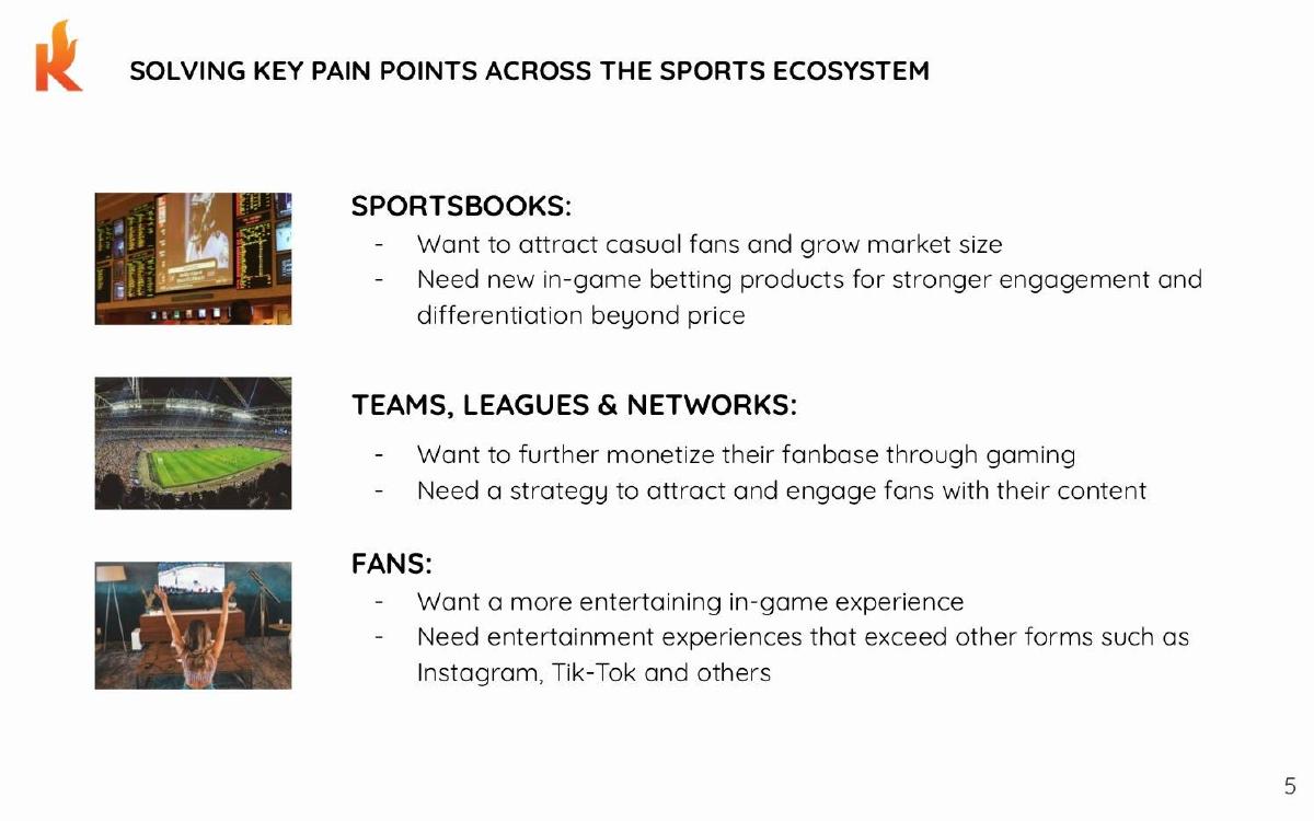 Kero Sports pitch deck slide 5 of 6