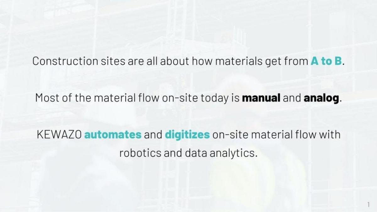 Kewazo pitch deck slide 2 of 14