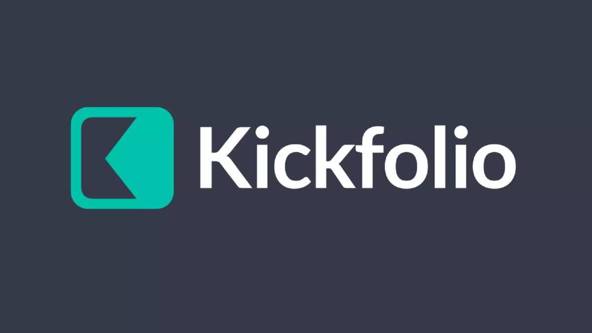Kickfolio pitch deck slide 1 of 14