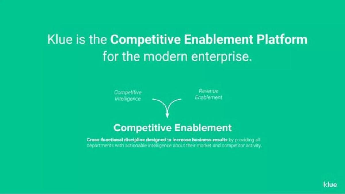 Klue pitch deck slide 3 of 23