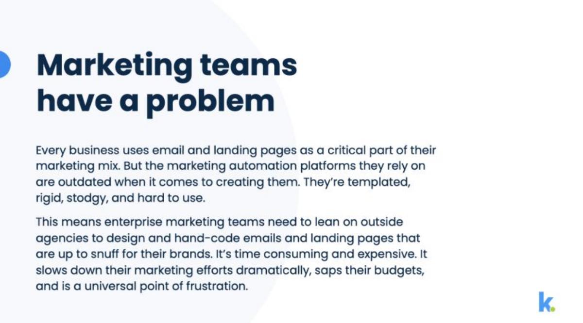 Knak pitch deck slide 2 of 13