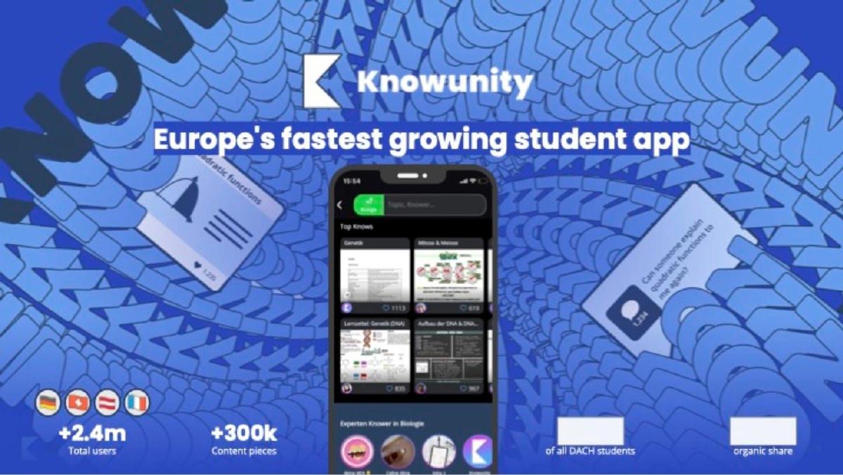 Knowunity pitch deck slide 1 of 10