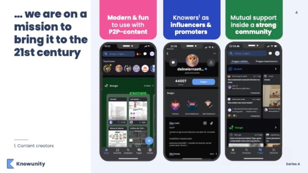 Knowunity pitch deck slide 4 of 10