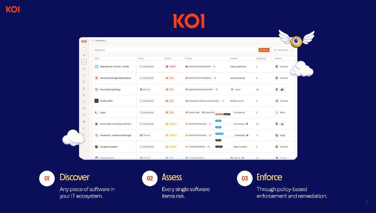 Koi pitch deck slide 4 of 9