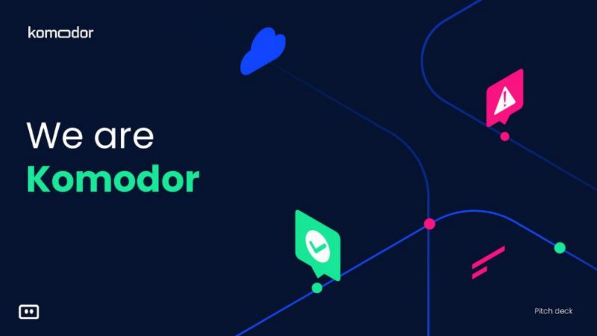 Komodor pitch deck slide 1 of 26