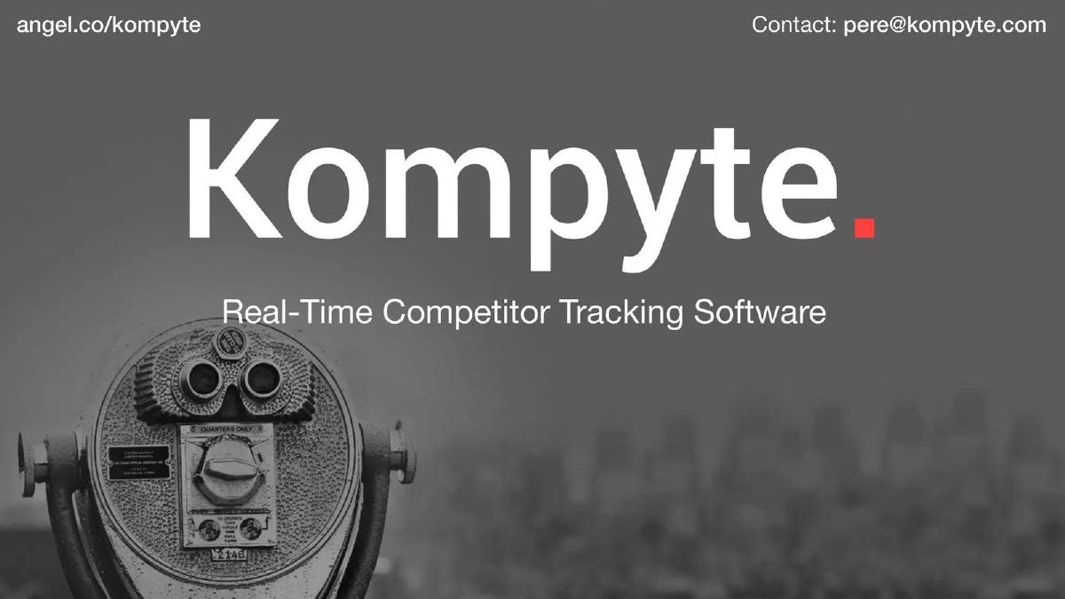 Kompyte pitch deck slide 1 of 12