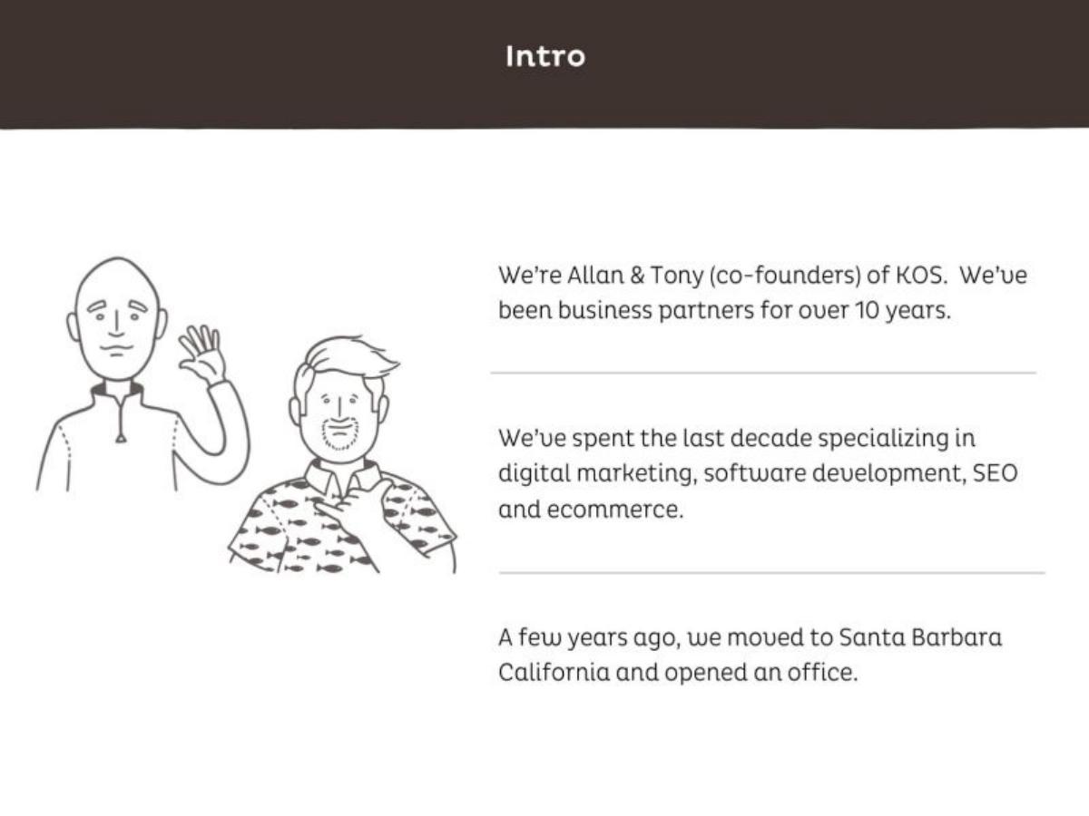 KOS pitch deck slide 3 of 30