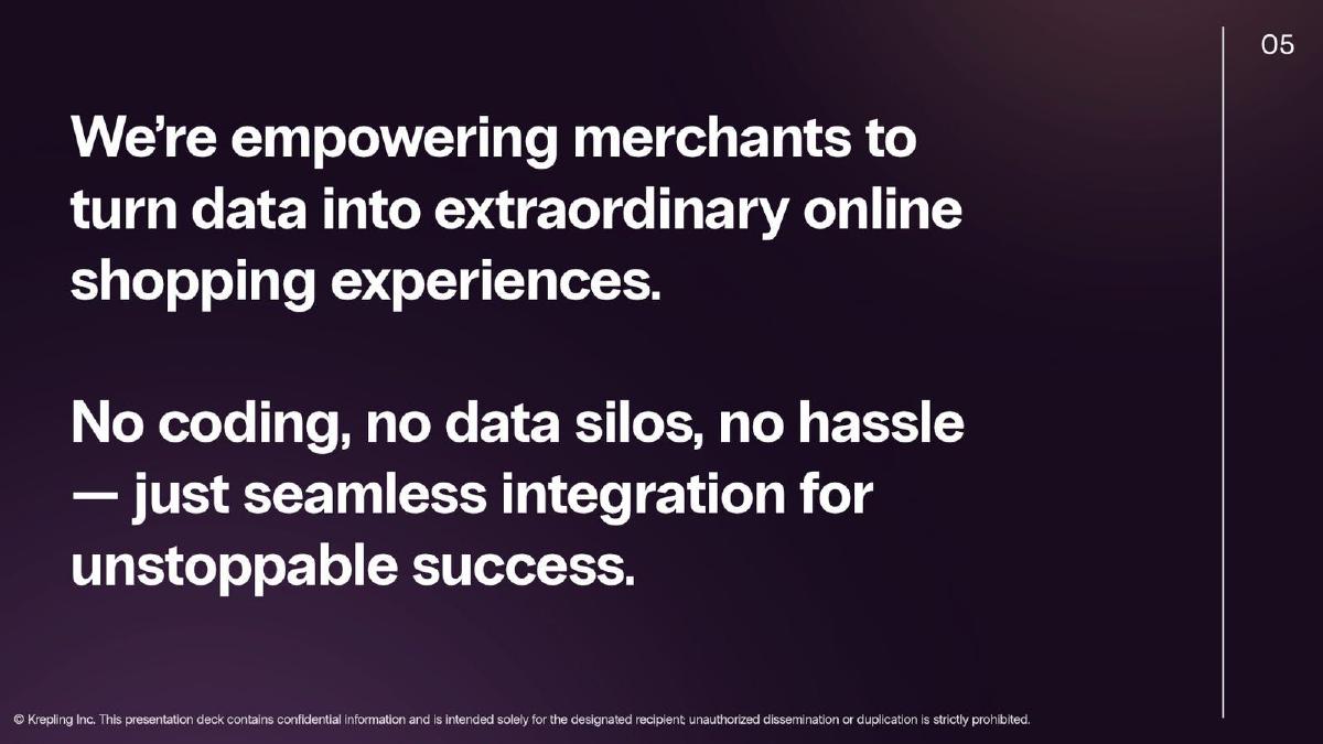 Krepling pitch deck slide 5 of 13