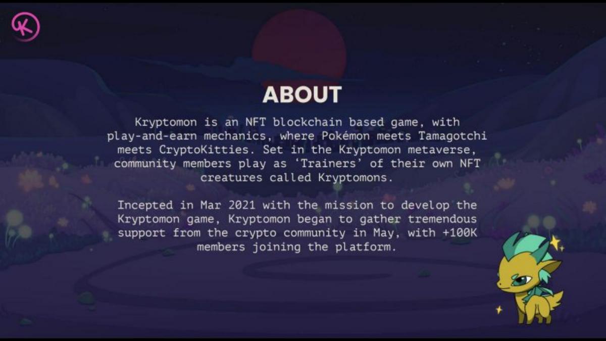 Kryptomon pitch deck slide 2 of 24