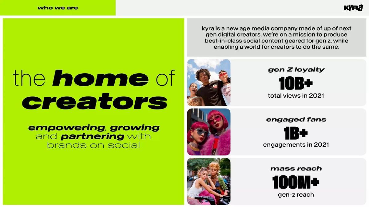 Kyra pitch deck slide 2 of 21
