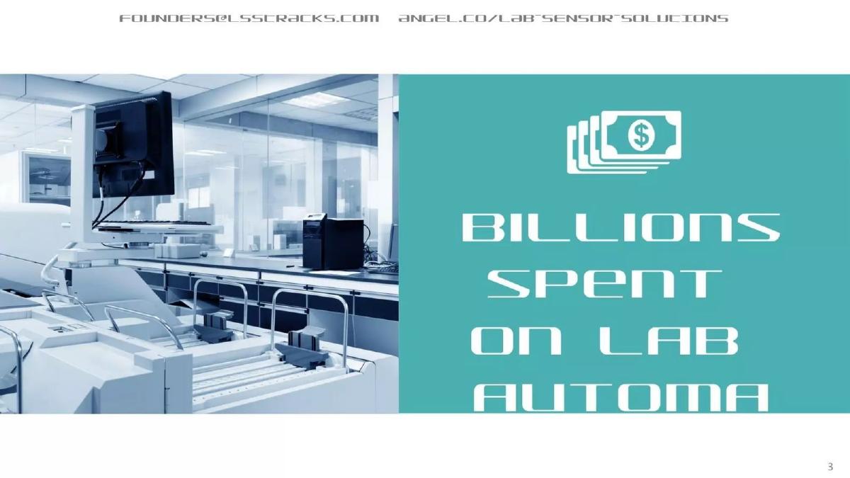 Lab Sensor Solutions pitch deck slide 3 of 11