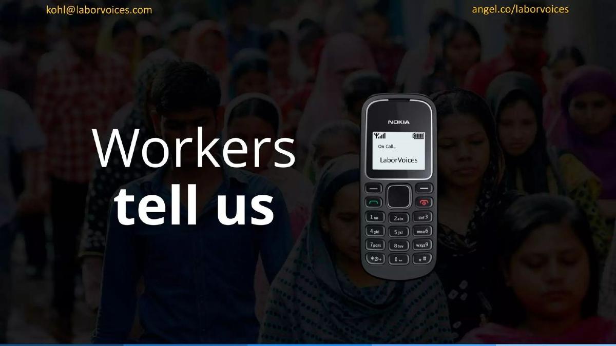 LaborVoices pitch deck slide 5 of 10