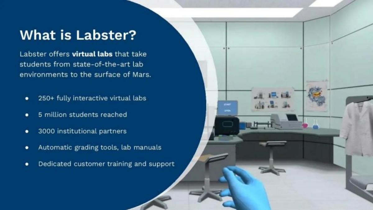 Labster pitch deck slide 2 of 13