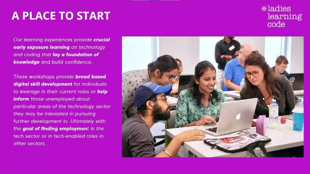 Ladies Learning Code pitch deck slide 4 of 7