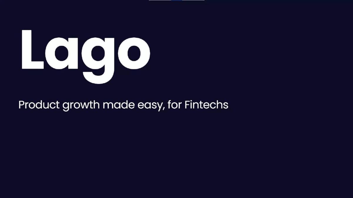Lago pitch deck slide 1 of 18