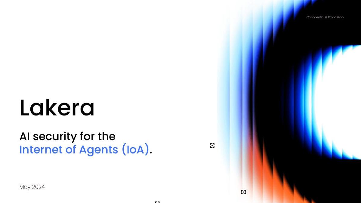 Lakera pitch deck slide 1 of 10