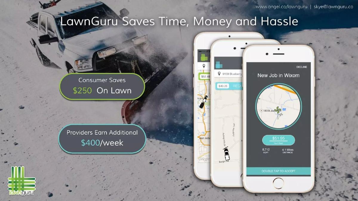 LawnGuru pitch deck slide 4 of 8