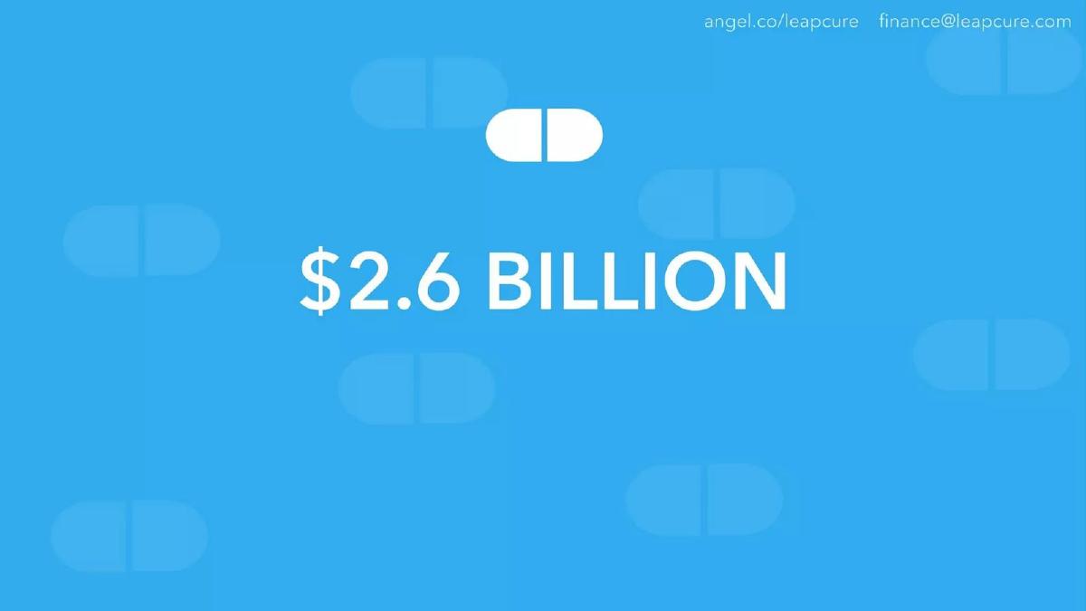 Leapcure pitch deck slide 2 of 10